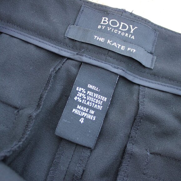 Body by Victoria Black Tuxedo Sequin Stripe on Side Dressy Pants The Kate Fit - Picture 3 of 9